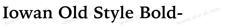 Iowan Old Style Bold字体转换